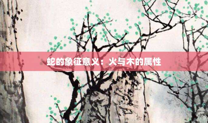蛇的象征意义：火与木的属性