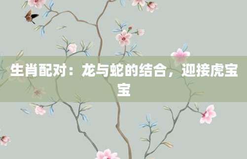 生肖配对：龙与蛇的结合，迎接虎宝宝
