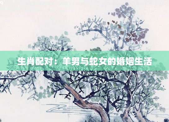 生肖配对：羊男与蛇女的婚姻生活
