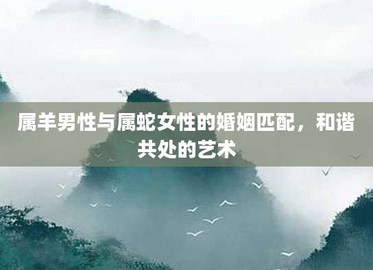 属羊男性与属蛇女性的婚姻匹配，和谐共处的艺术