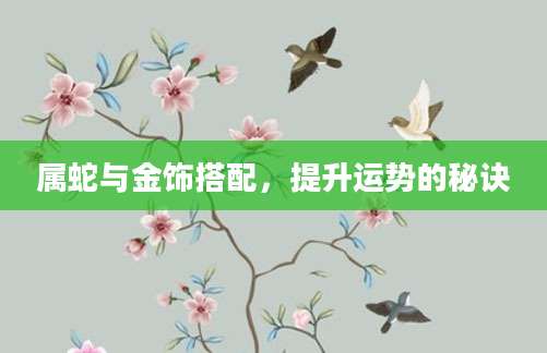 属蛇与金饰搭配，提升运势的秘诀