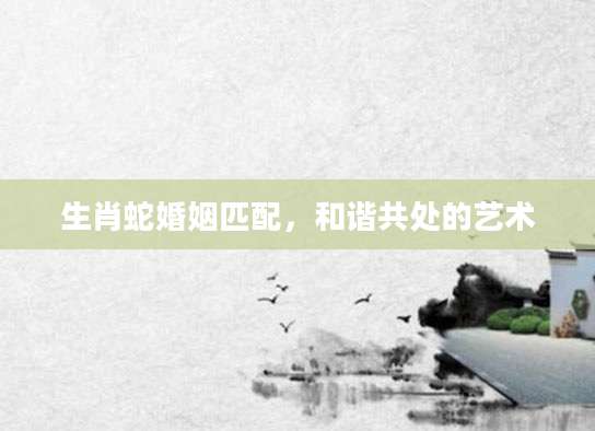 生肖蛇婚姻匹配，和谐共处的艺术