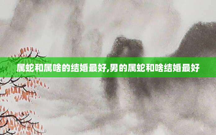 属蛇和属啥的结婚最好,男的属蛇和啥结婚最好