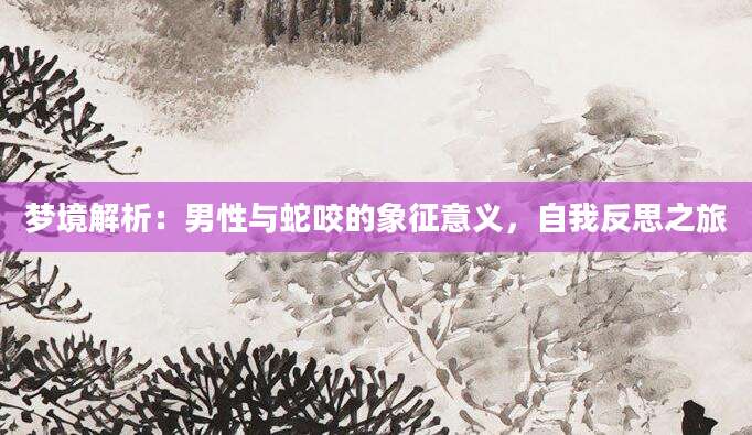 梦境解析：男性与蛇咬的象征意义，自我反思之旅