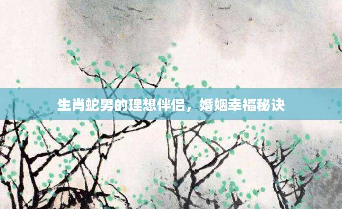 生肖蛇男的理想伴侣，婚姻幸福秘诀