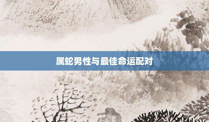 属蛇男性与最佳命运配对