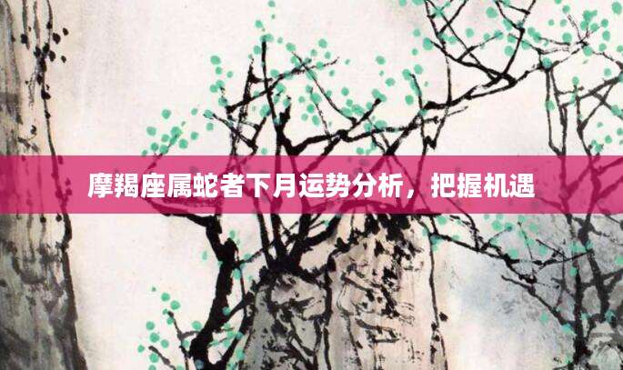 摩羯座属蛇者下月运势分析，把握机遇