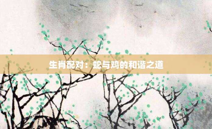 生肖配对：蛇与鸡的和谐之道