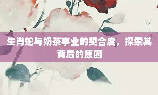 生肖蛇与奶茶事业的契合度，探索其背后的原因