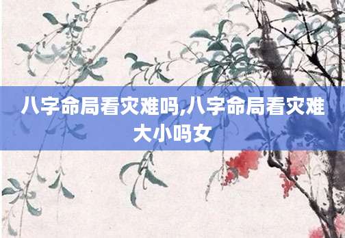 八字命局看灾难吗,八字命局看灾难大小吗女