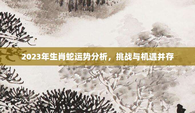 2023年生肖蛇运势分析，挑战与机遇并存