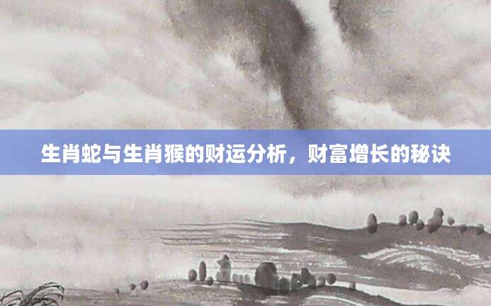 生肖蛇与生肖猴的财运分析，财富增长的秘诀