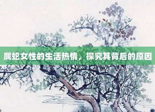 属蛇女性的生活热情，探究其背后的原因