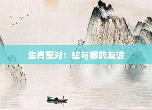 生肖配对：蛇与猴的友谊