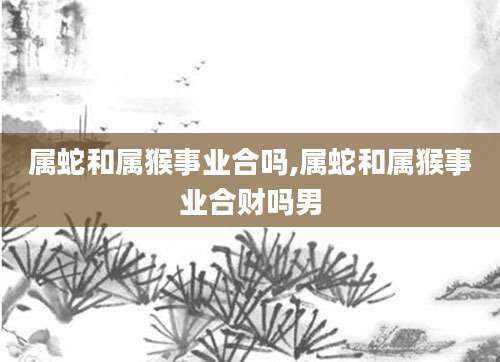 属蛇和属猴事业合吗,属蛇和属猴事业合财吗男