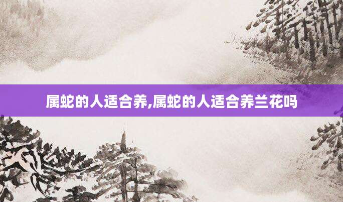 属蛇的人适合养,属蛇的人适合养兰花吗