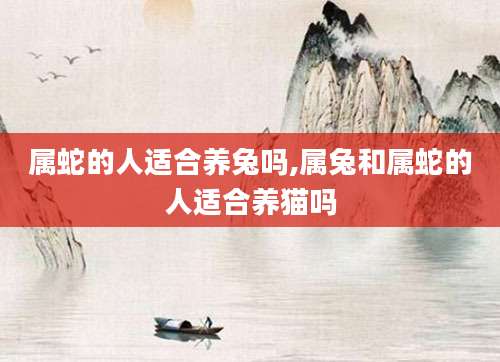 属蛇的人适合养兔吗,属兔和属蛇的人适合养猫吗