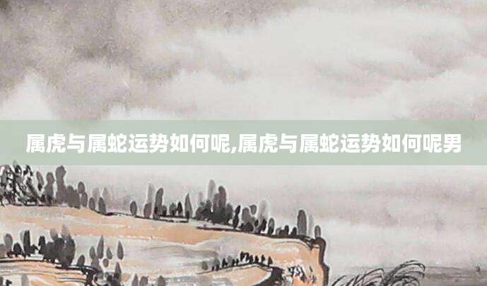 属虎与属蛇运势如何呢,属虎与属蛇运势如何呢男