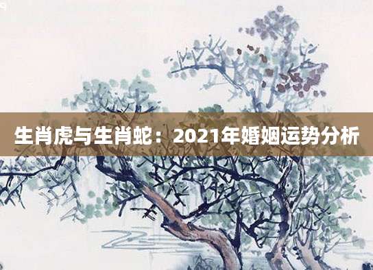 生肖虎与生肖蛇：2021年婚姻运势分析