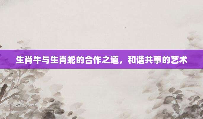 生肖牛与生肖蛇的合作之道，和谐共事的艺术