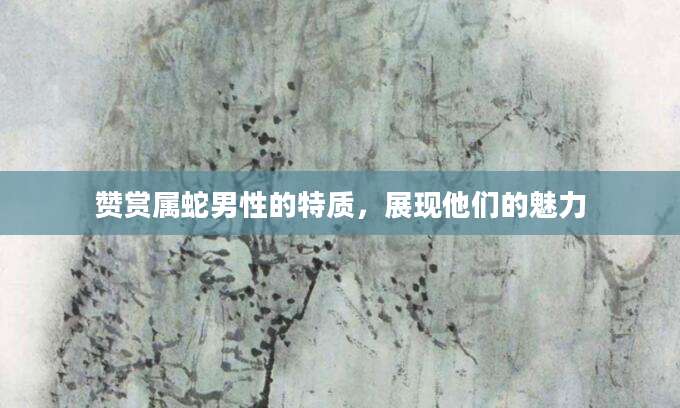 赞赏属蛇男性的特质，展现他们的魅力