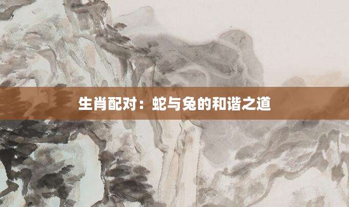 生肖配对：蛇与兔的和谐之道